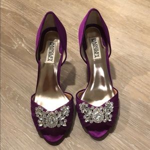 Fuchsia Badgley Mischka peep toe heel - sz 7